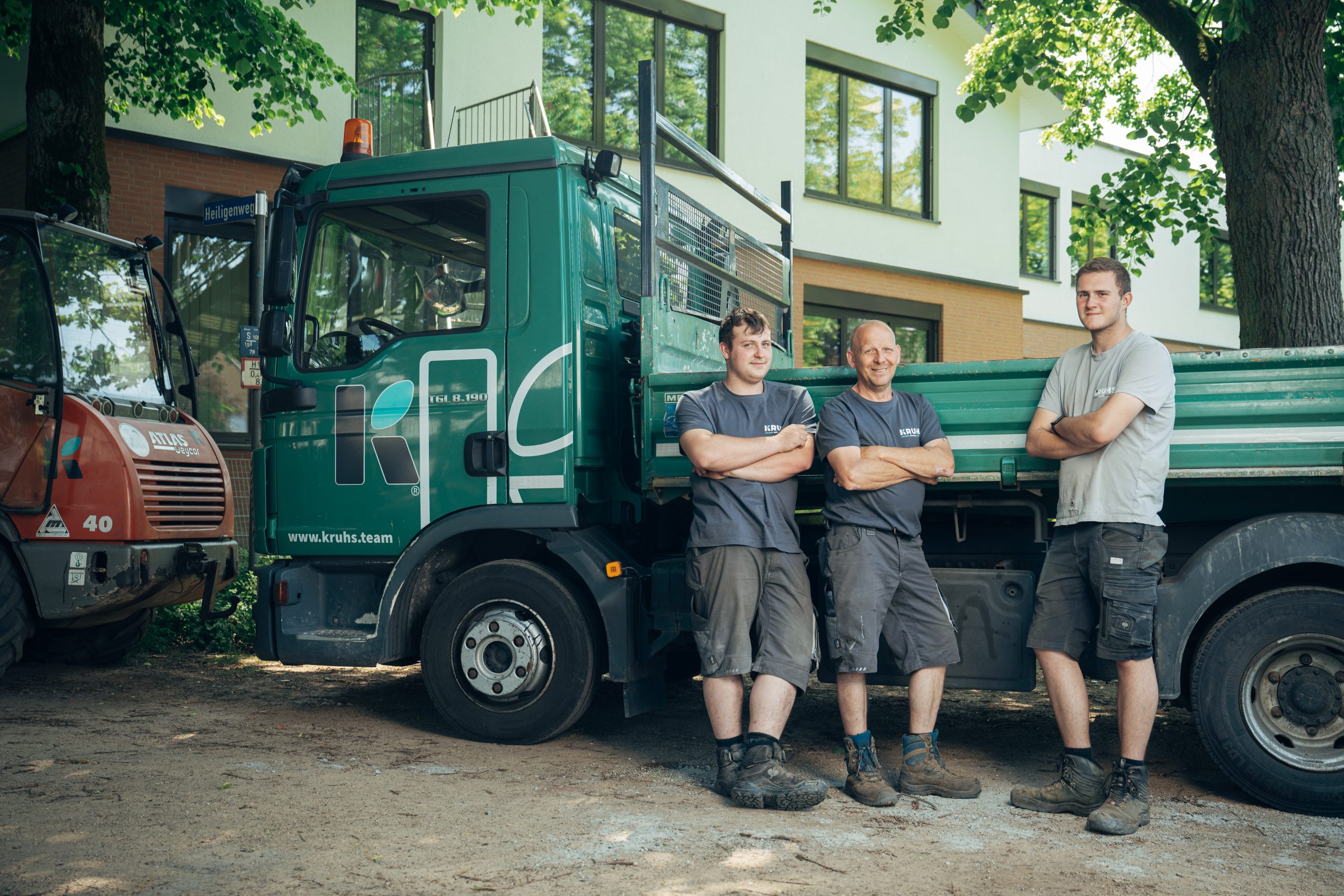 Gruppen Foto unseres zweiten Bau Teams Garten- Landschaftsbau Klaus Kruhs GmbH